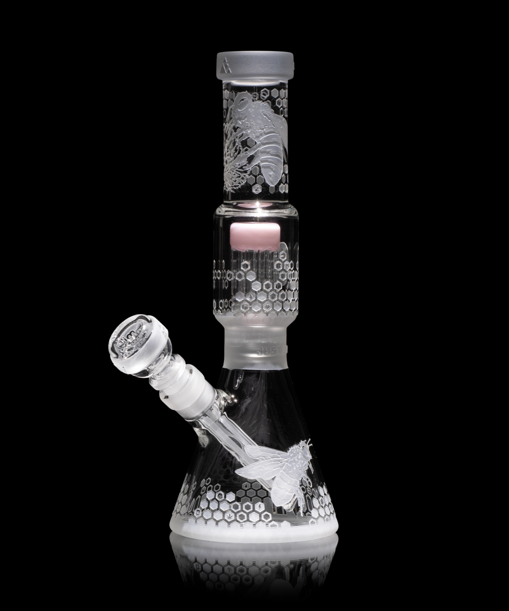 MILKY WAY GLASS: HIVE COLONY 11″ BEAKER BONG WITH TREE PERC (MK-1215)