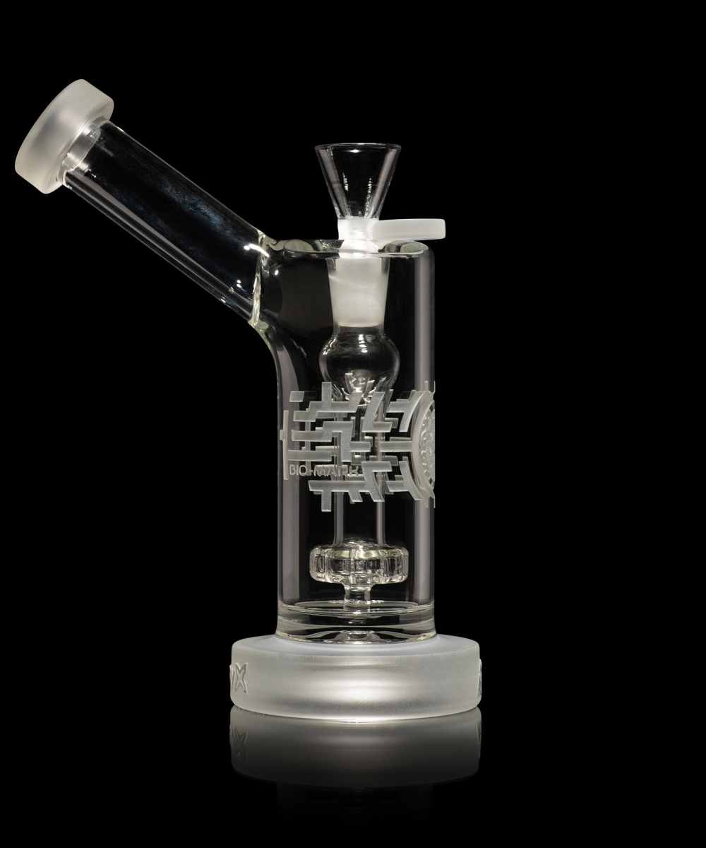 MILKY WAY GLASS: BIO-MARK 7" SIDECAR DAB RIG CLEAR (MX-302-1)