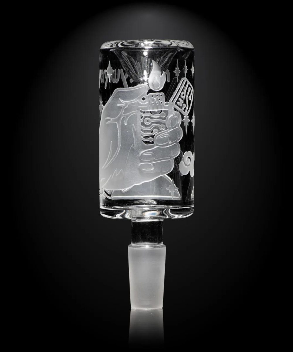 MILKY WAY GLASS: MIDNIGHT SESSIONS CLEAR LONG BOWL (MB-002)