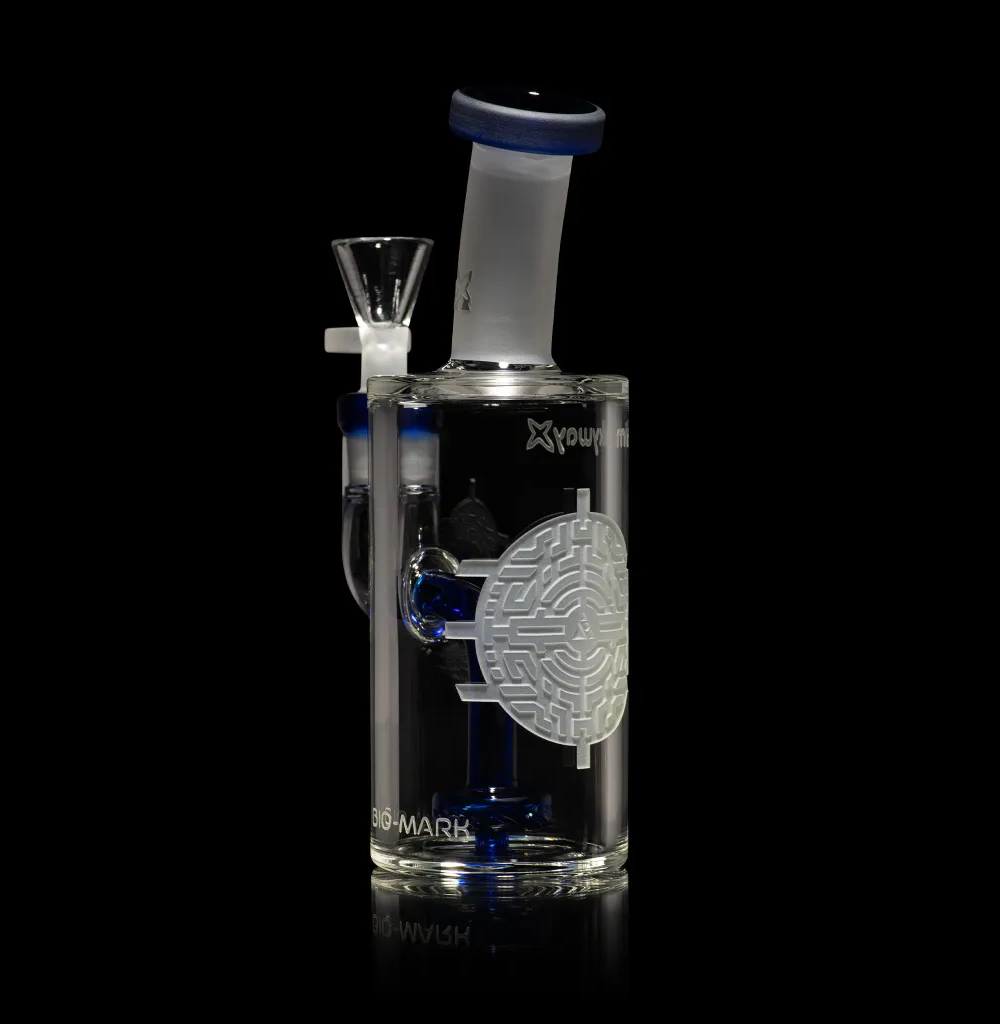 MILKY WAY GLASS:BIO SEAL 7" DAB RIG DARK BLUE (MX-301-2)