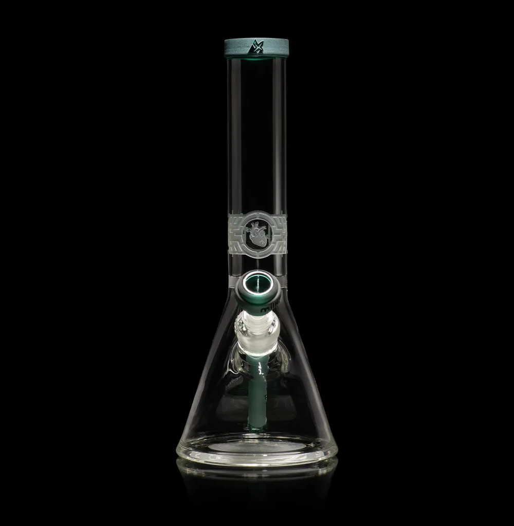 MILKY WAY GLASS: BIO-MARK PULSE14' BEAKER BONG TEAL (MX-101-2)