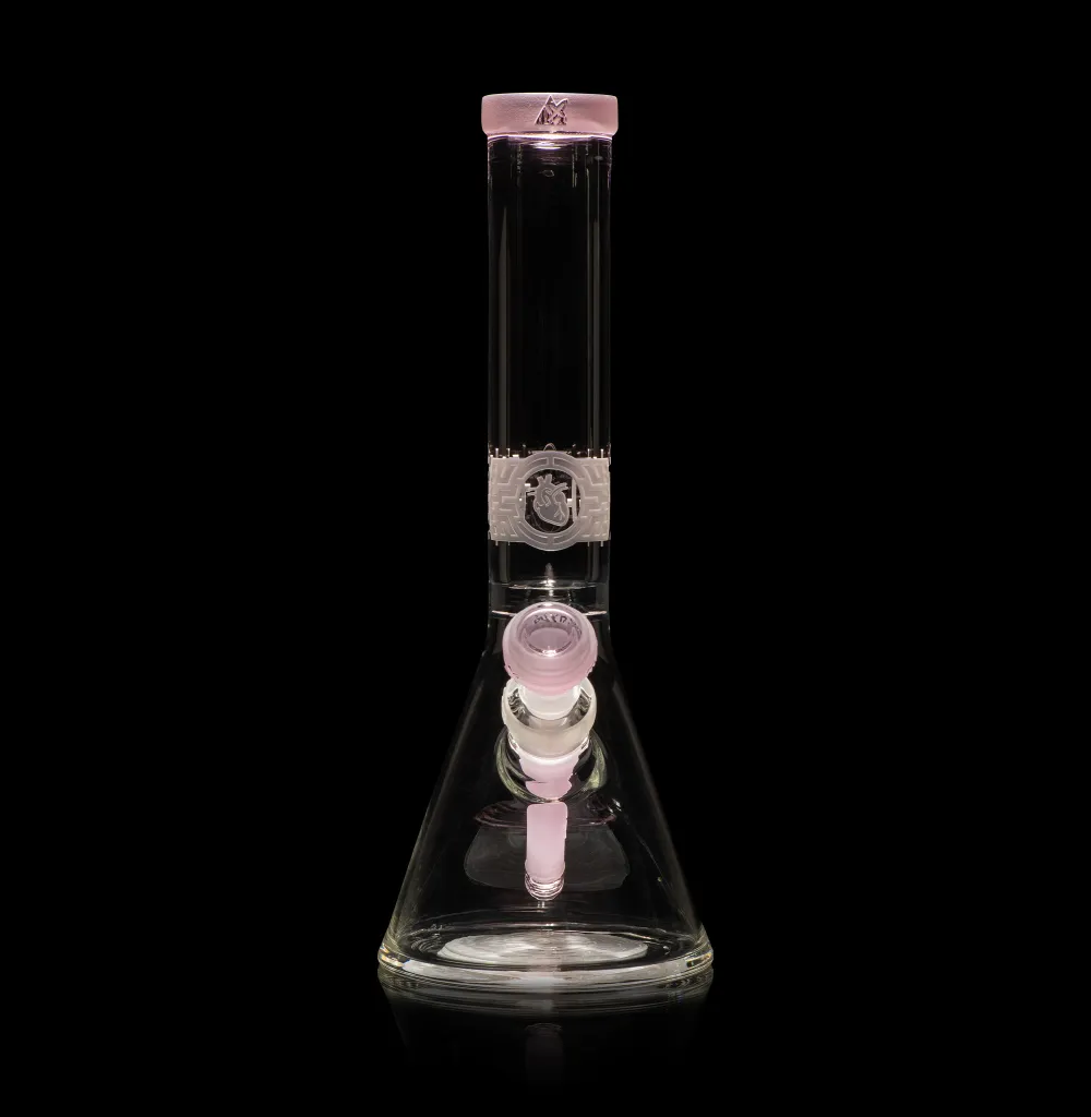 MILKY WAY GLASS: BIO-MARK PULSE14' BEAKER BONG PINK (MX-101-3)