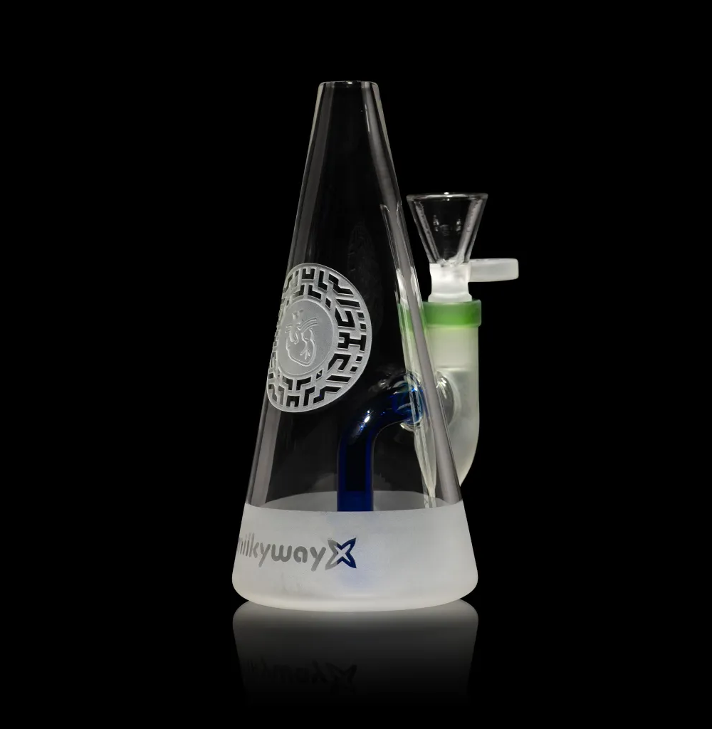 MILKY WAY GLASS: BIO- INSIGNIA 6" DAB RIG- DARK BLUE (MX-303-3)