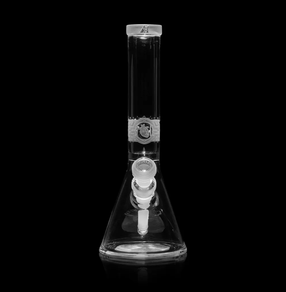 MILKY WAY GLASS: BIO-MARK PULSE14' BEAKER BONG CLEAR (MX-101-1)
