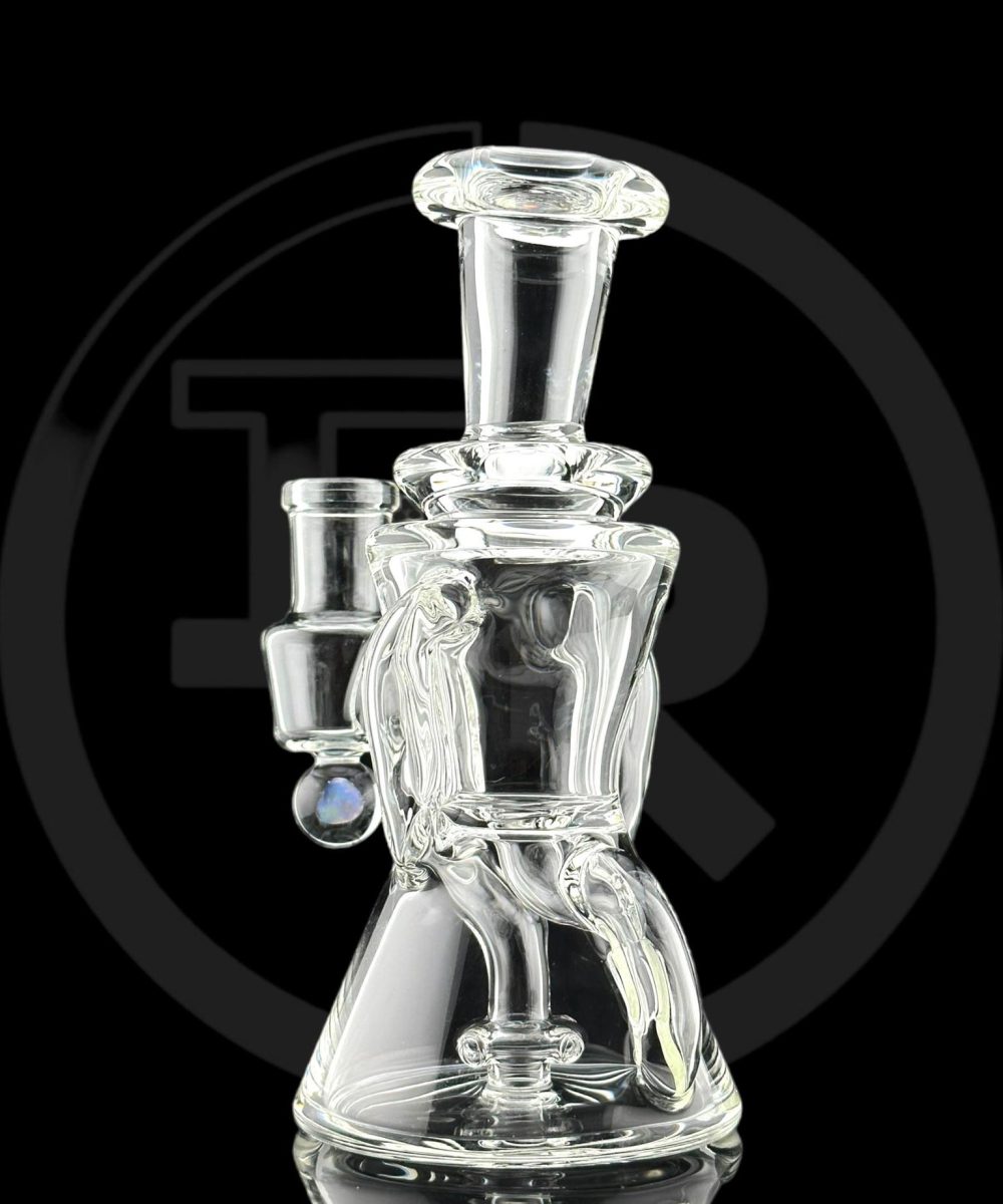 IRIDESCENT GLASS: 5" MINI GILLY CYCLER WITH ENCASED OPAL