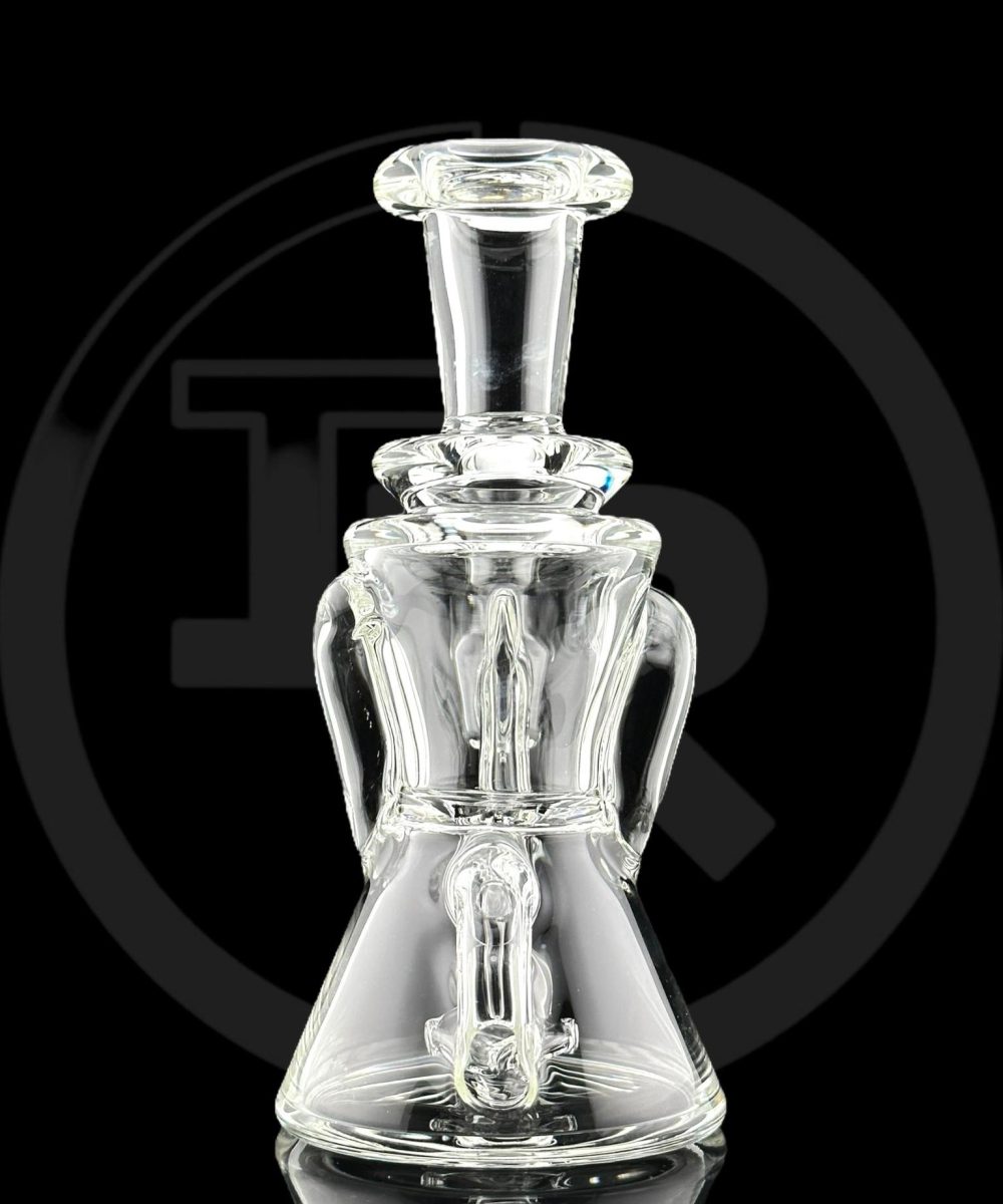 Alternative view of IRIDESCENT GLASS: 5" MINI GILLY CYCLER WITH ENCASED OPAL