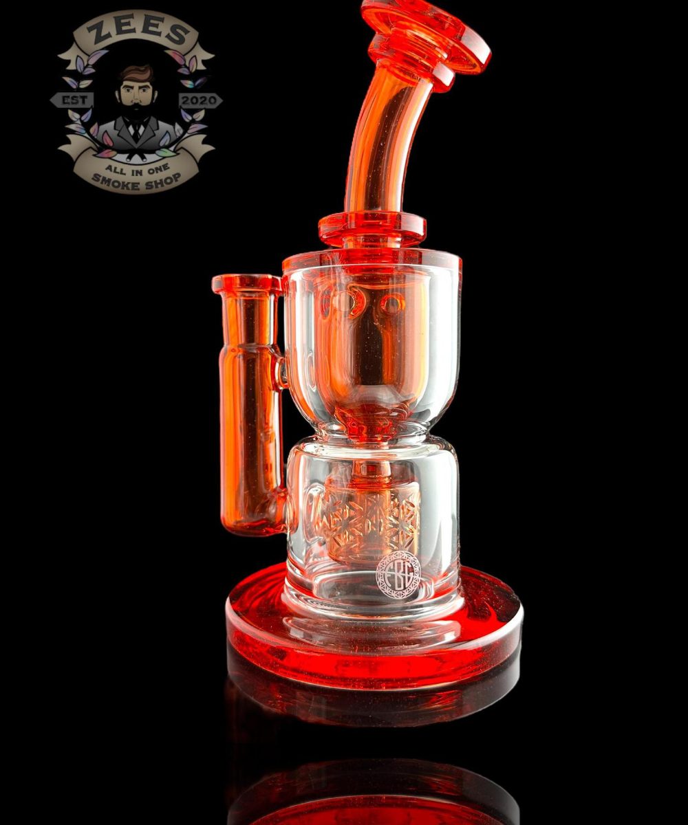 FATBOY GLASS: COLORED HOURGLASS TAURUS FULL SIZE RED POMP