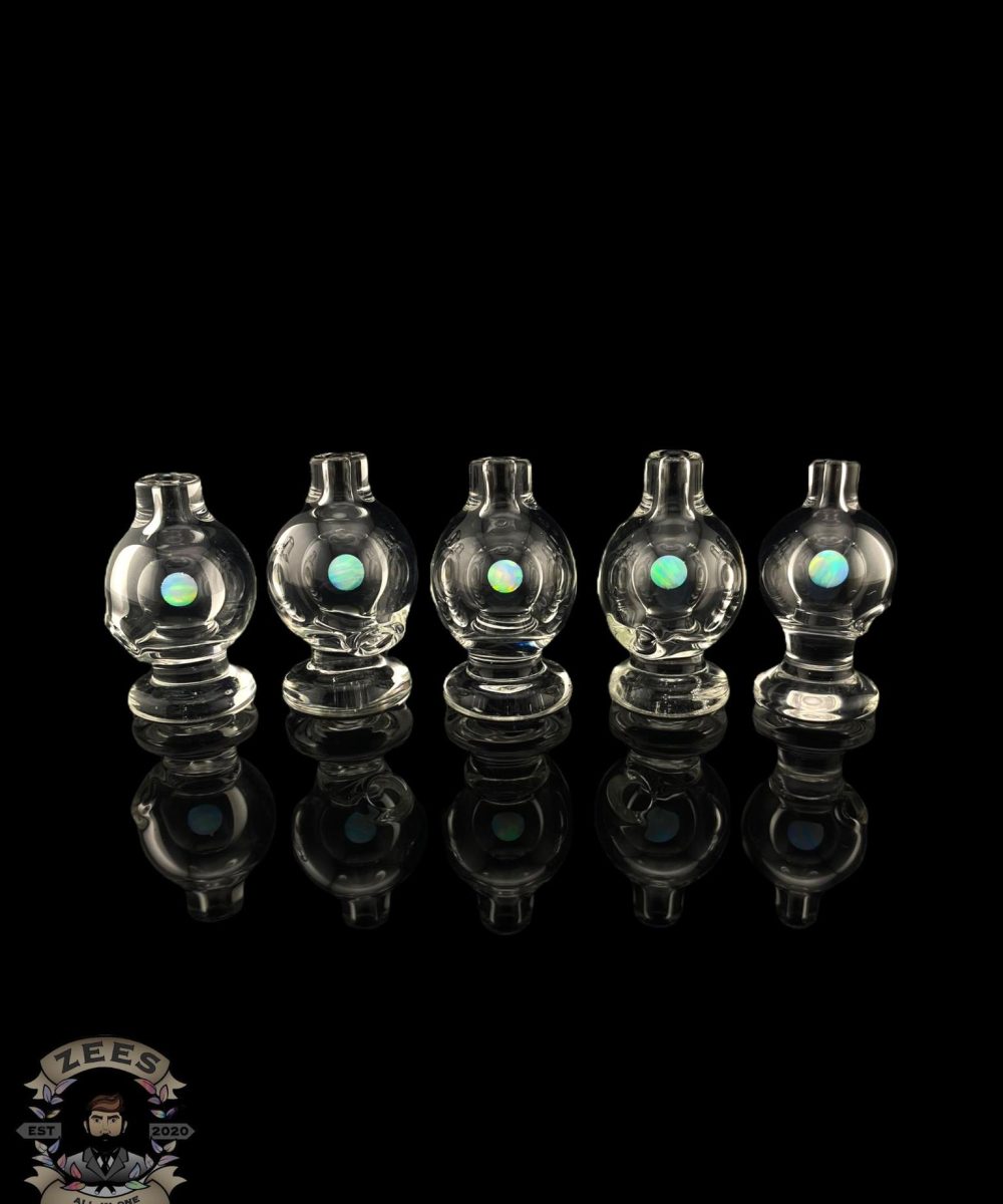 Alternative view of SOUP GLASS: CLEAR ENCASED OPAL PUFFCO PEAK BUBBLE CAP