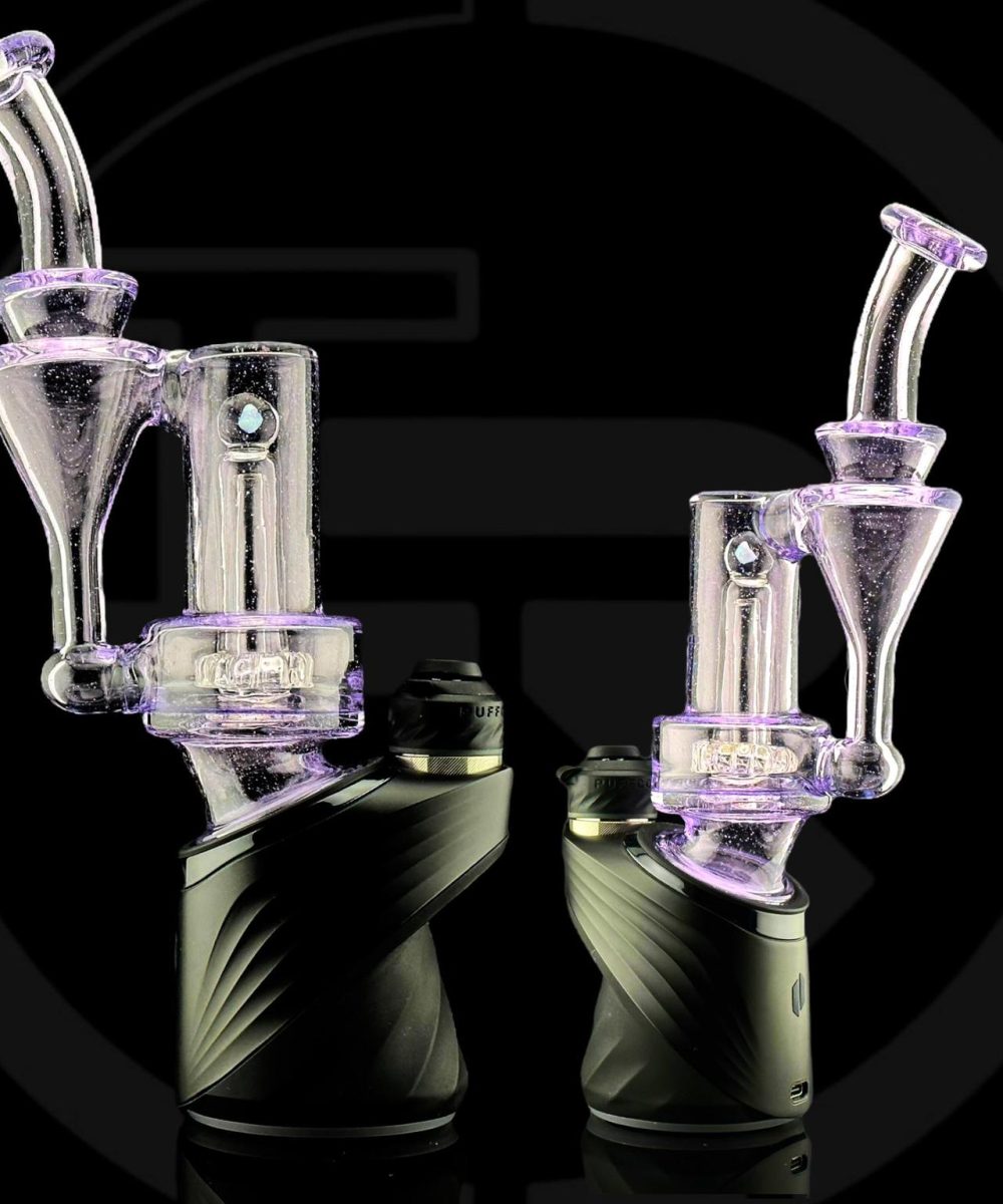 IRIDESCENT GLASS: OPAL PURPLE LOLLIPOP RBR PUFFCO PEAK ATTACHMENT