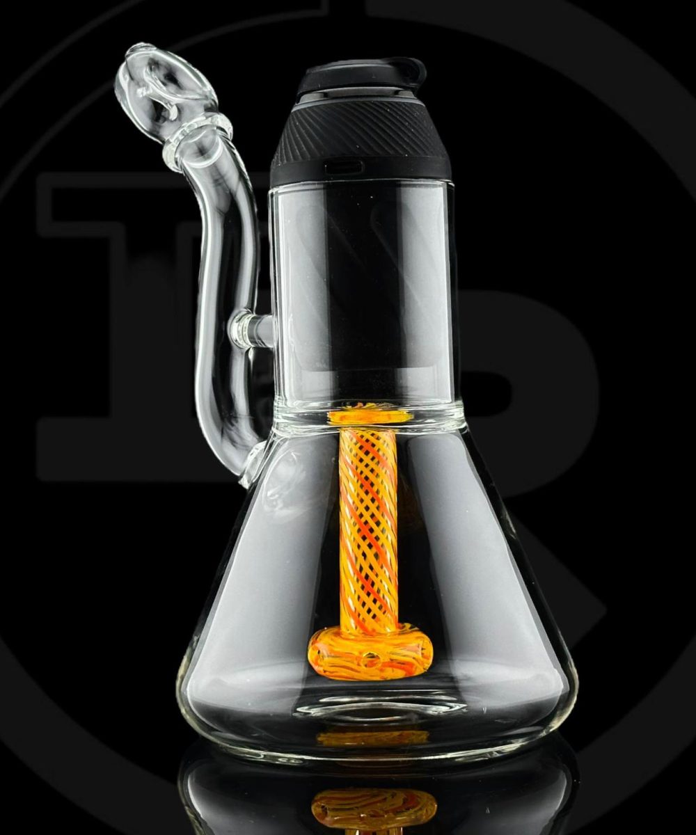 Alternative view of IRIDESCENT GLASS: RETICELLO BUBBLER PUFFCO PROXY ATTACHMENT