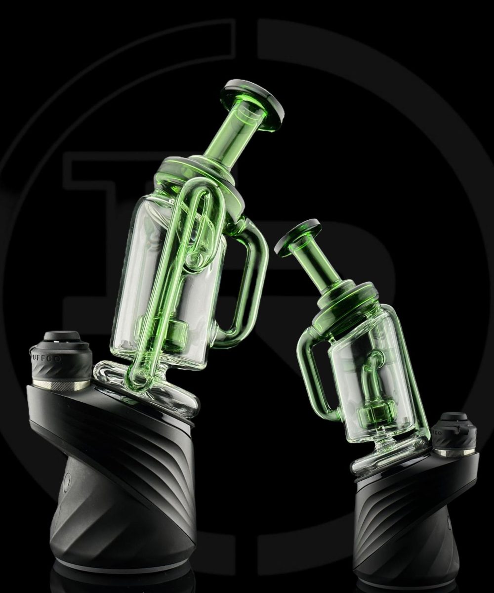 Alternative view of IRIDESCENT GLASS: BLOOPER RECYCLER PUFFCO PEAK ATTACHMENT