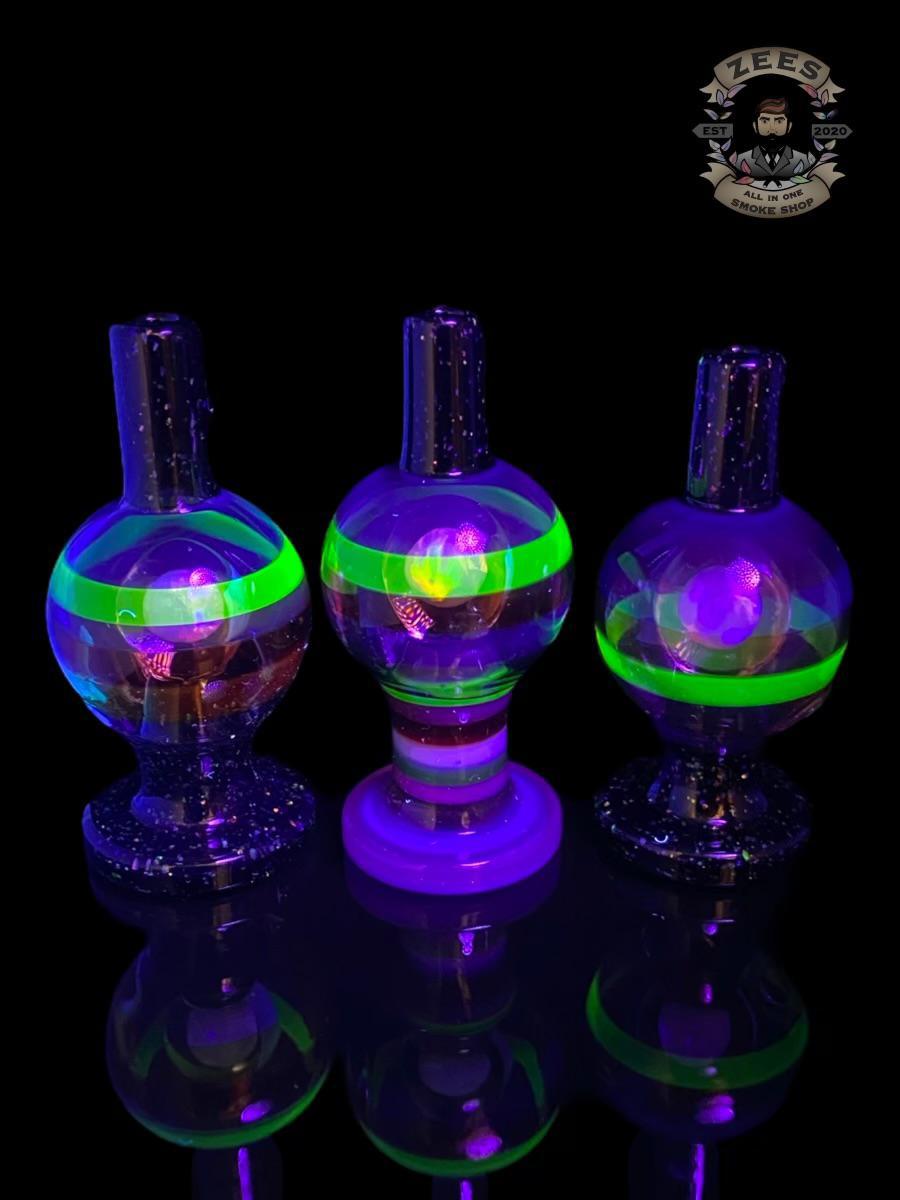 Alternative view of SOUP GLASS: 25MM COSMIC CROPAL ENCASED BUBBLE CAP