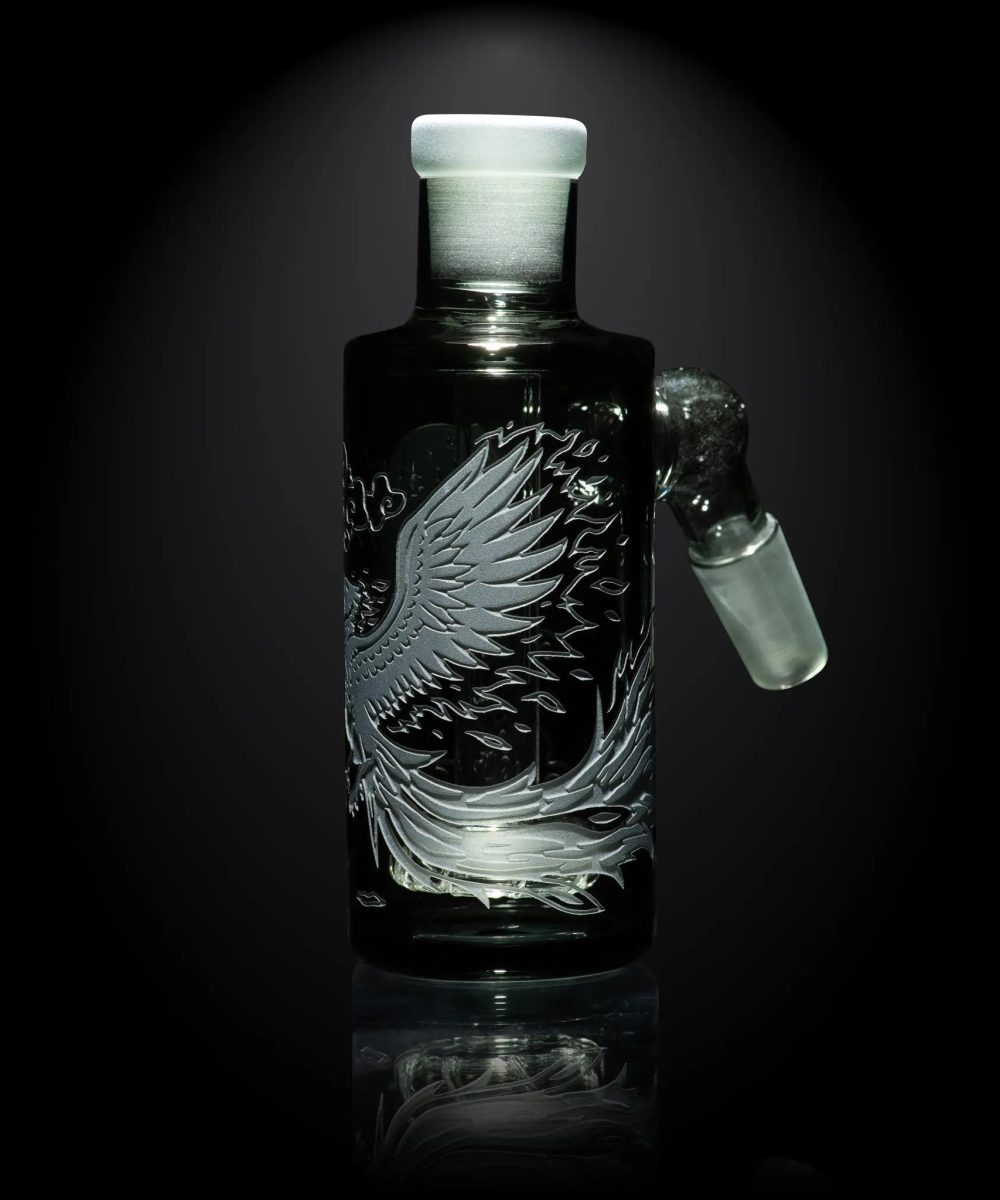 Alternative view of MILKY WAY GLASS: SMOKE 90 DEGREE WET ASH CATCHER