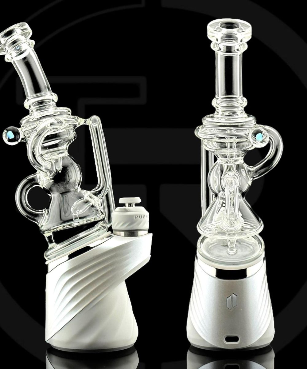 IRIDESCENT GLASS: MINI RECYCLER 2.0 PUFFCO PEAK ATTACHMENT