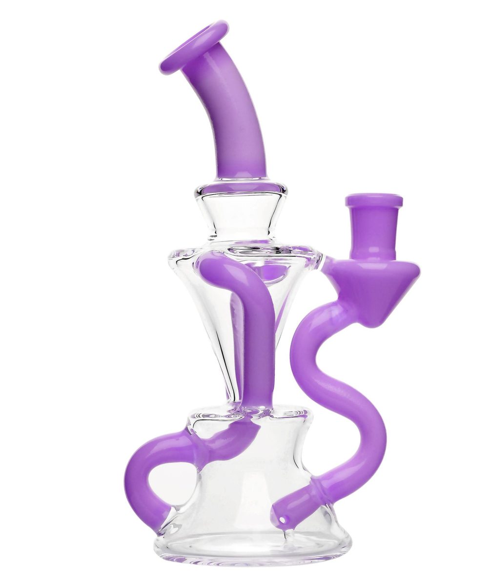 Alternative view of IRIDESCENT GLASS: 6" COLOR ACCENTED DUAL UPTAKE RECYCLER