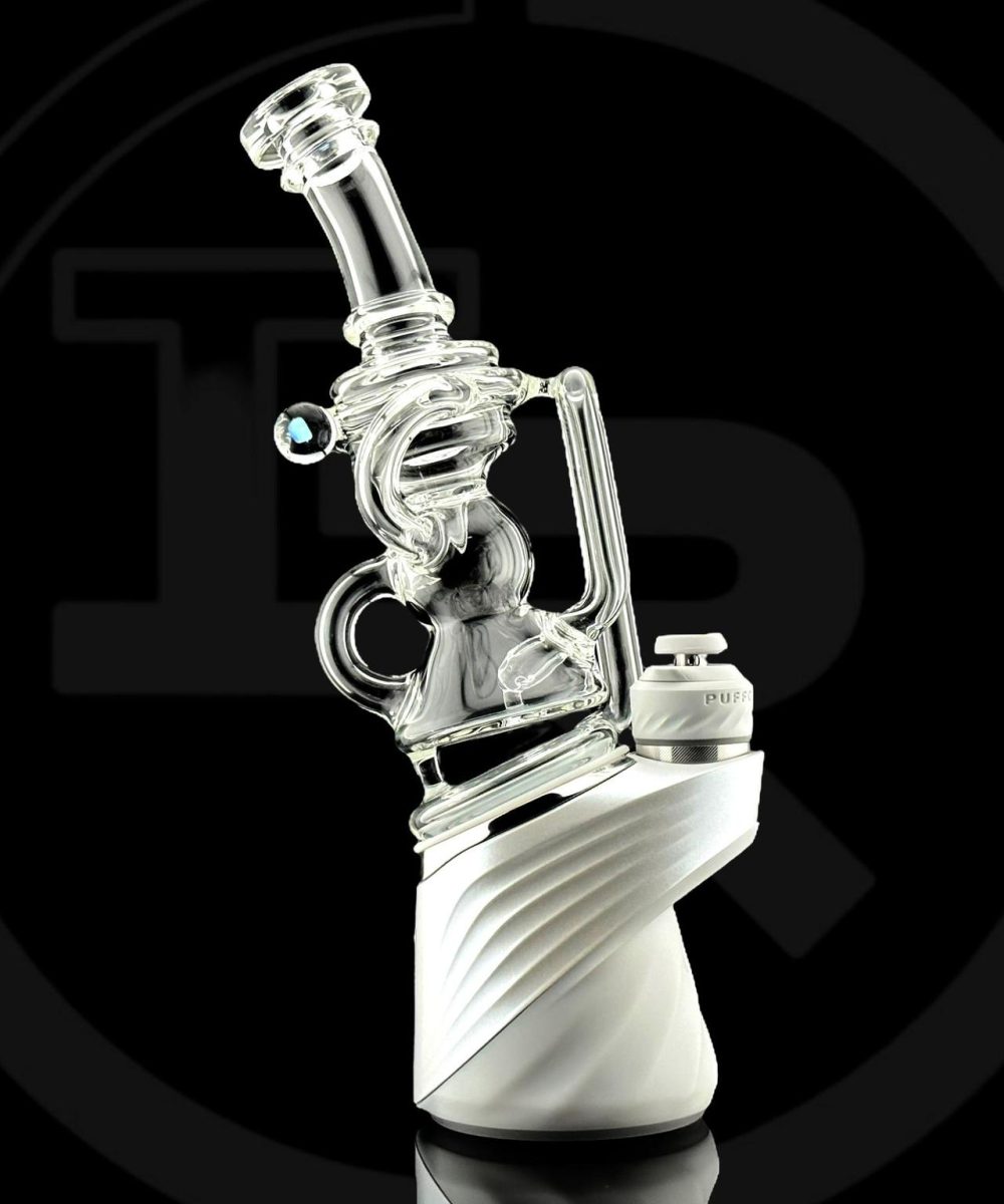 Alternative view of IRIDESCENT GLASS: MINI RECYCLER 2.0 PUFFCO PEAK ATTACHMENT