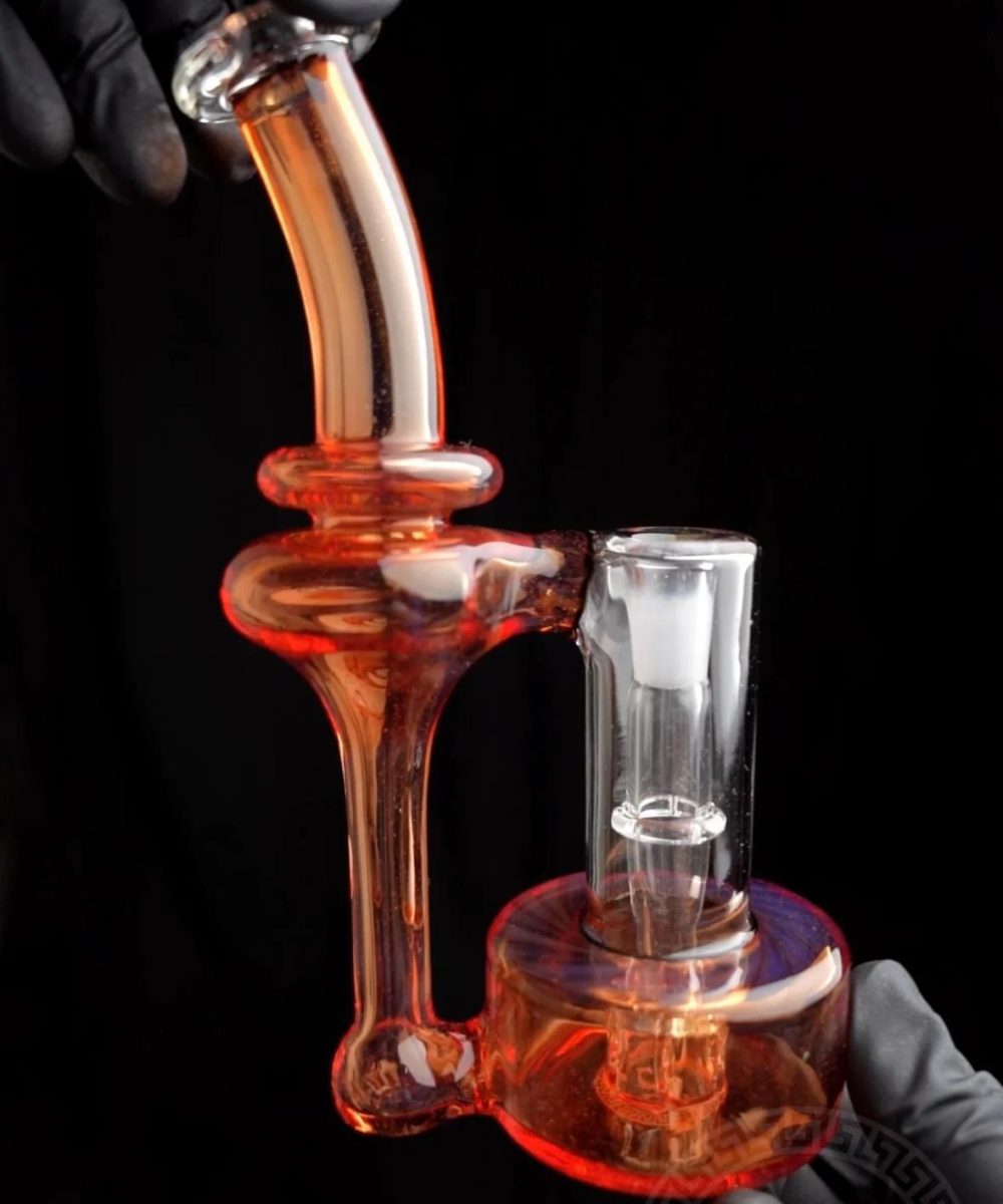 GREEK GLASS: ORANGE ELVIS AND LUCY UV RBR