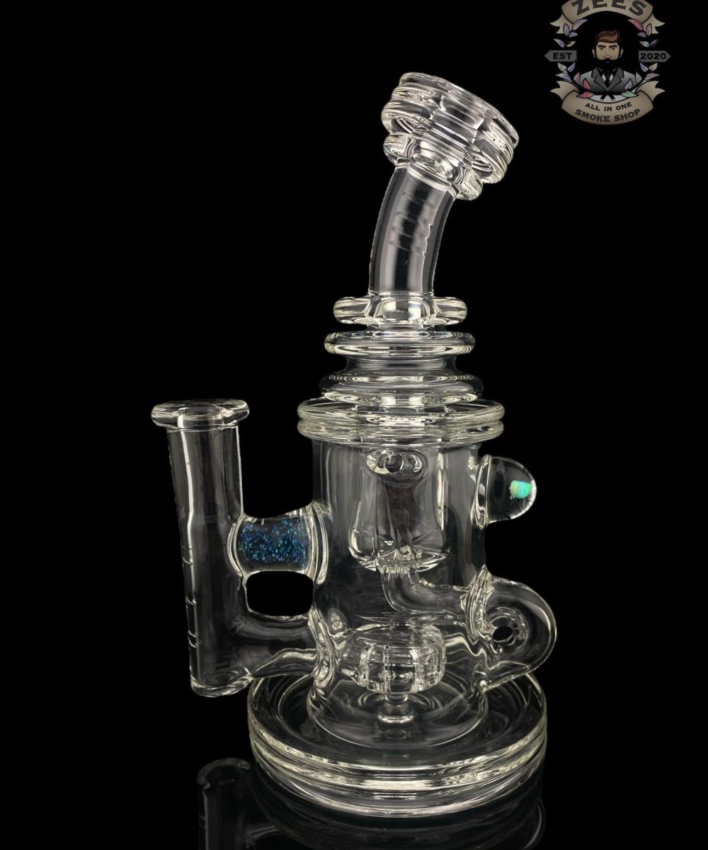 BRONX GLASS: CLEAR ENCASED OPAL INCYCLER #2 10MM