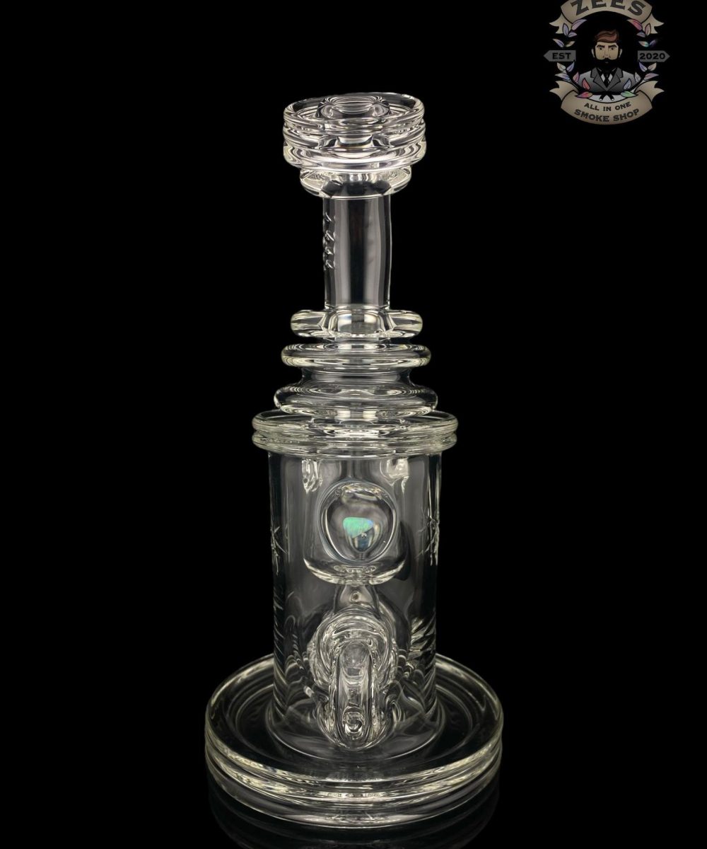 Alternative view of BRONX GLASS: CLEAR ENCASED OPAL INCYCLER #2 10MM