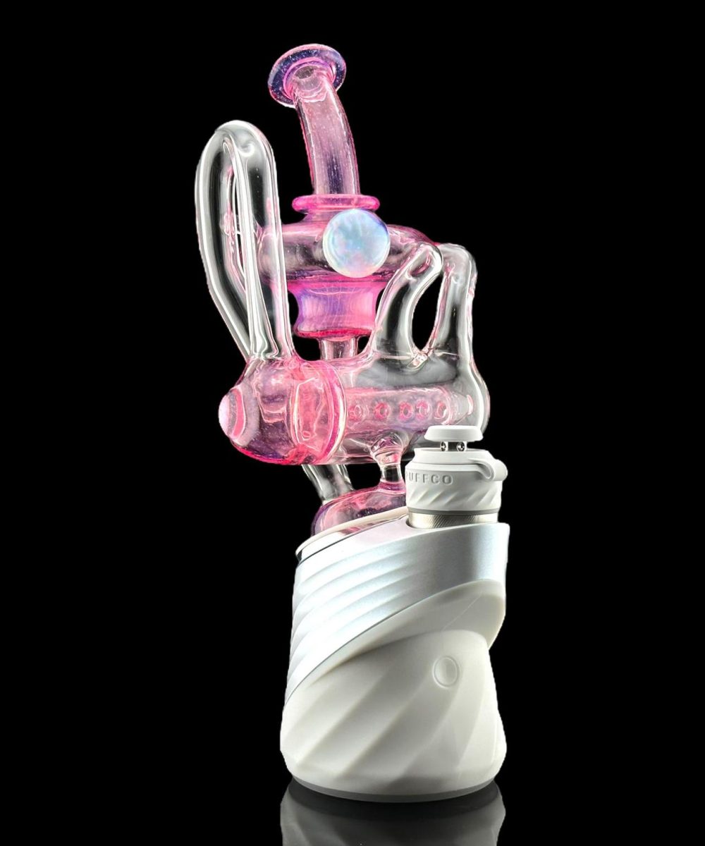 Alternative view of CALL YOUR FAM GLASS: CRUSHED OPAL PUFFCO PEAK ATTACHMENT
