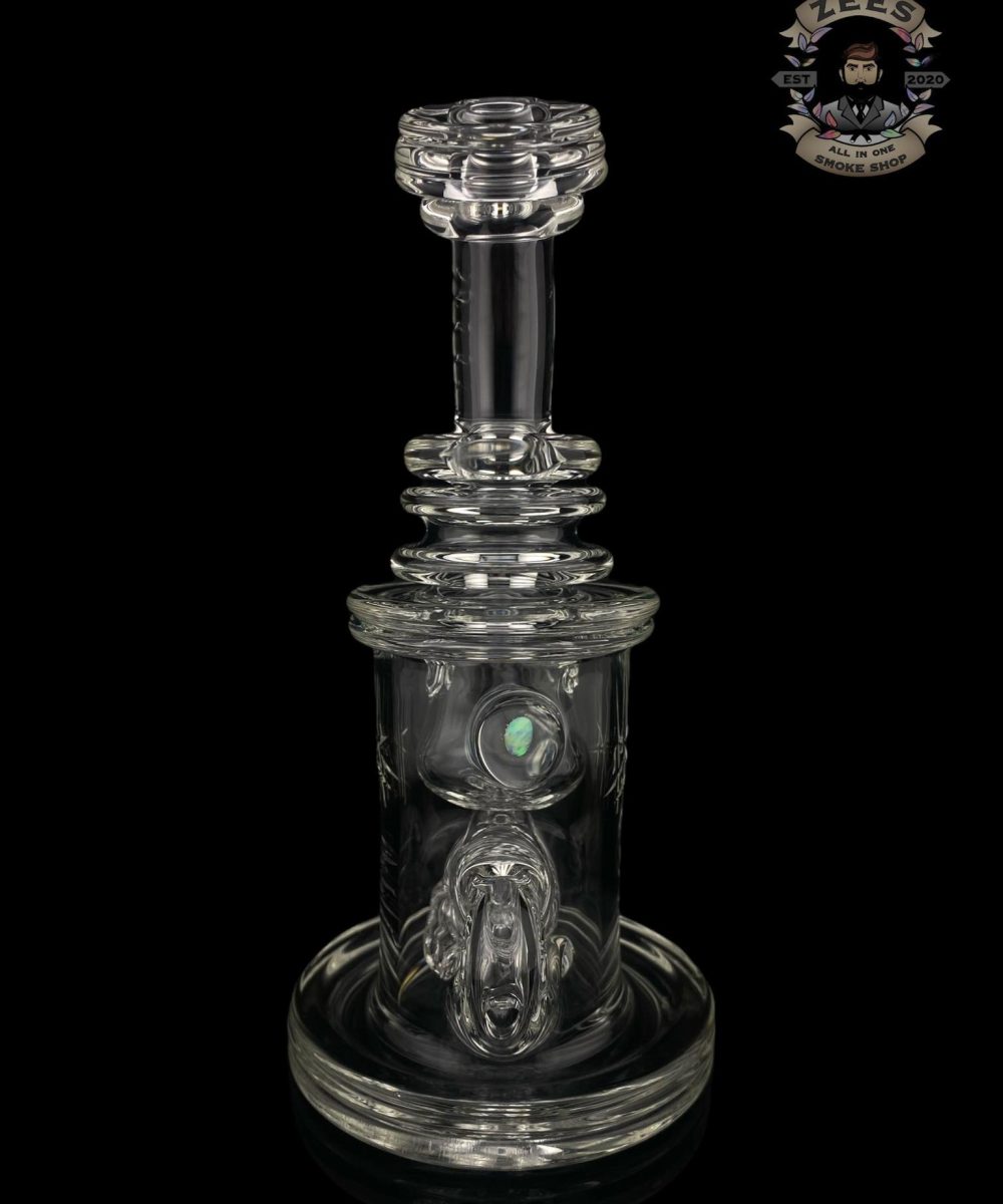 Alternative view of BRONX GLASS: CLEAR ENCASED OPAL INCYCLER #1 10MM