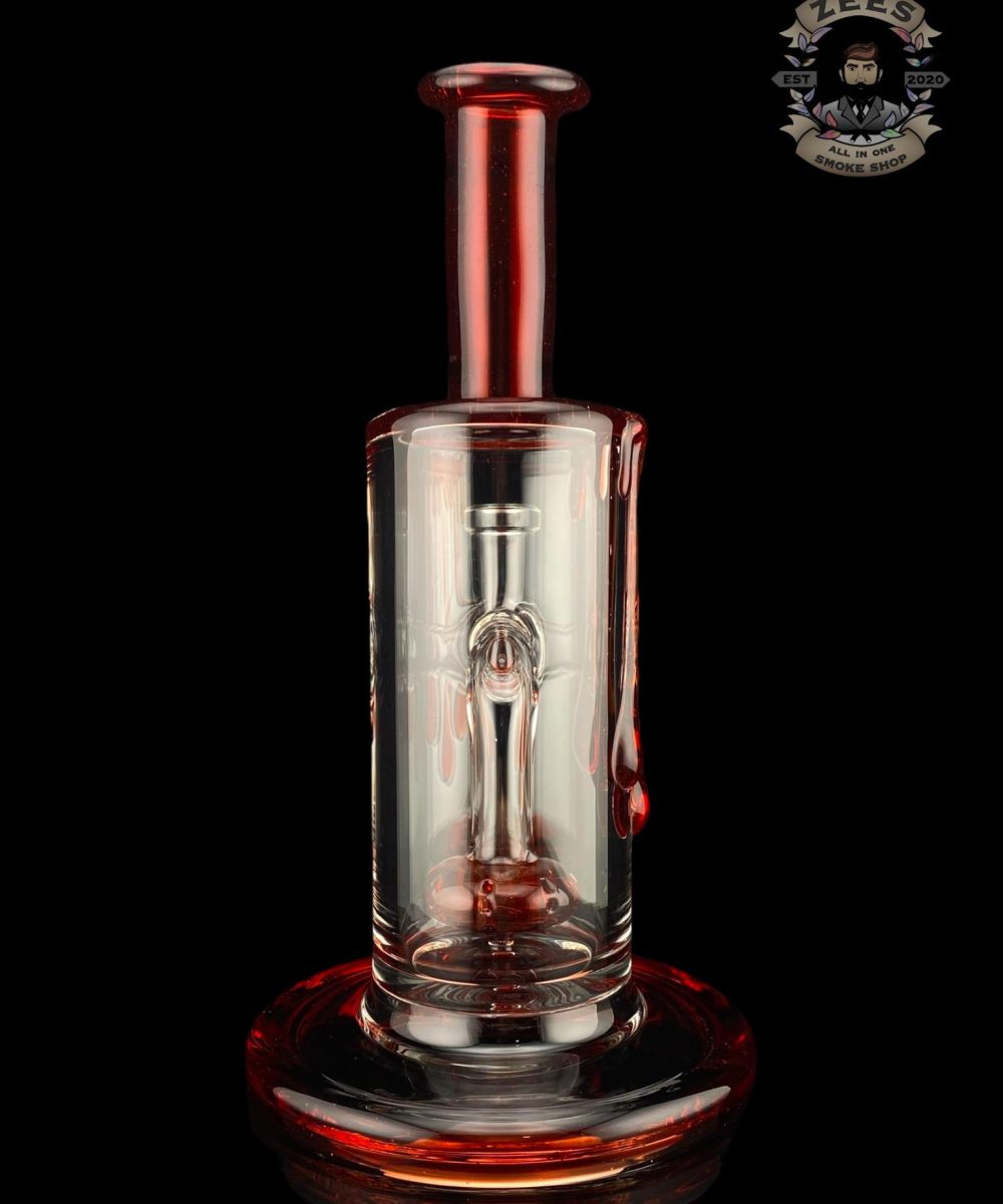 Alternative view of UZZI GLASS: DRIP HANGER #5 RED POMP