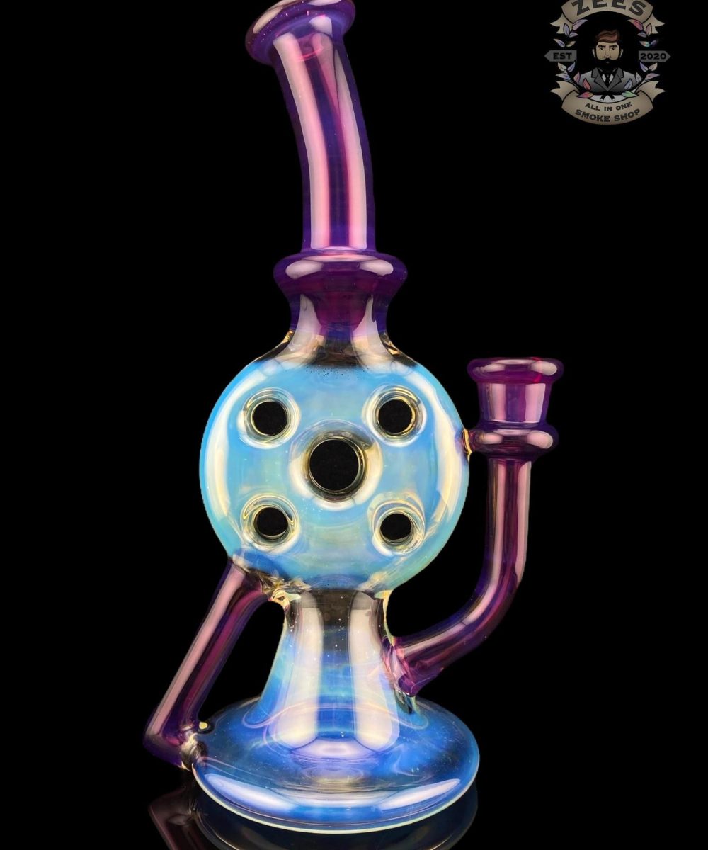 UZZI GLASS: DUMPY RECYCLER #5 SILVER FUME X ROYAL JELLY