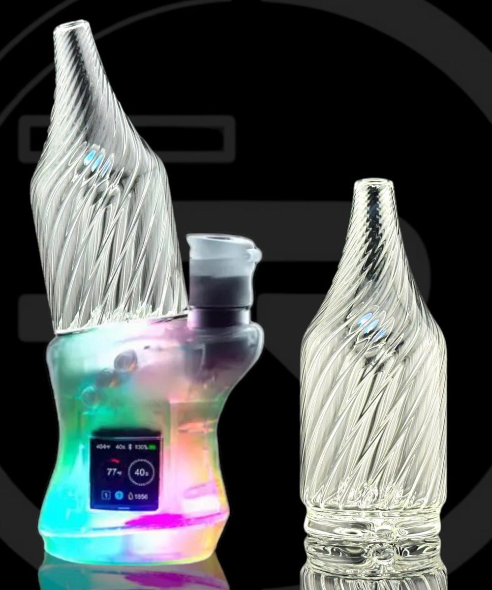 IRIDESCENT GLASS: SWIRL BOTTLE FOCUS V CARTA ATTACHMENT
