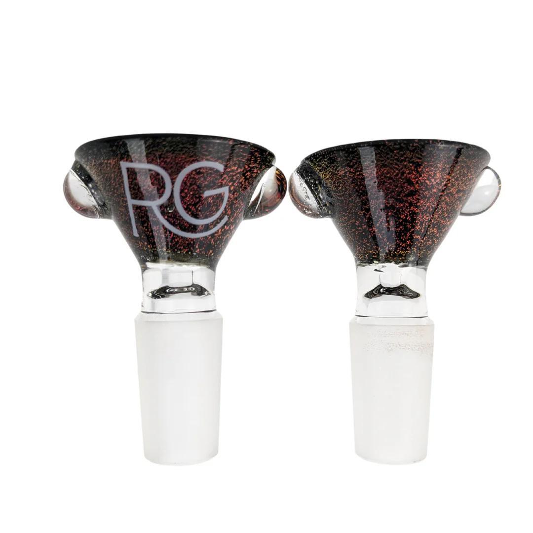 ROOTS GLASS: 14MM DICHRO MARTINI FLOWER SLIDE