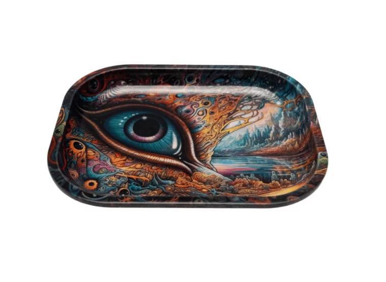 Alternative view of ROOTS GLASS: MINI ROLLING TRAY WITH LID