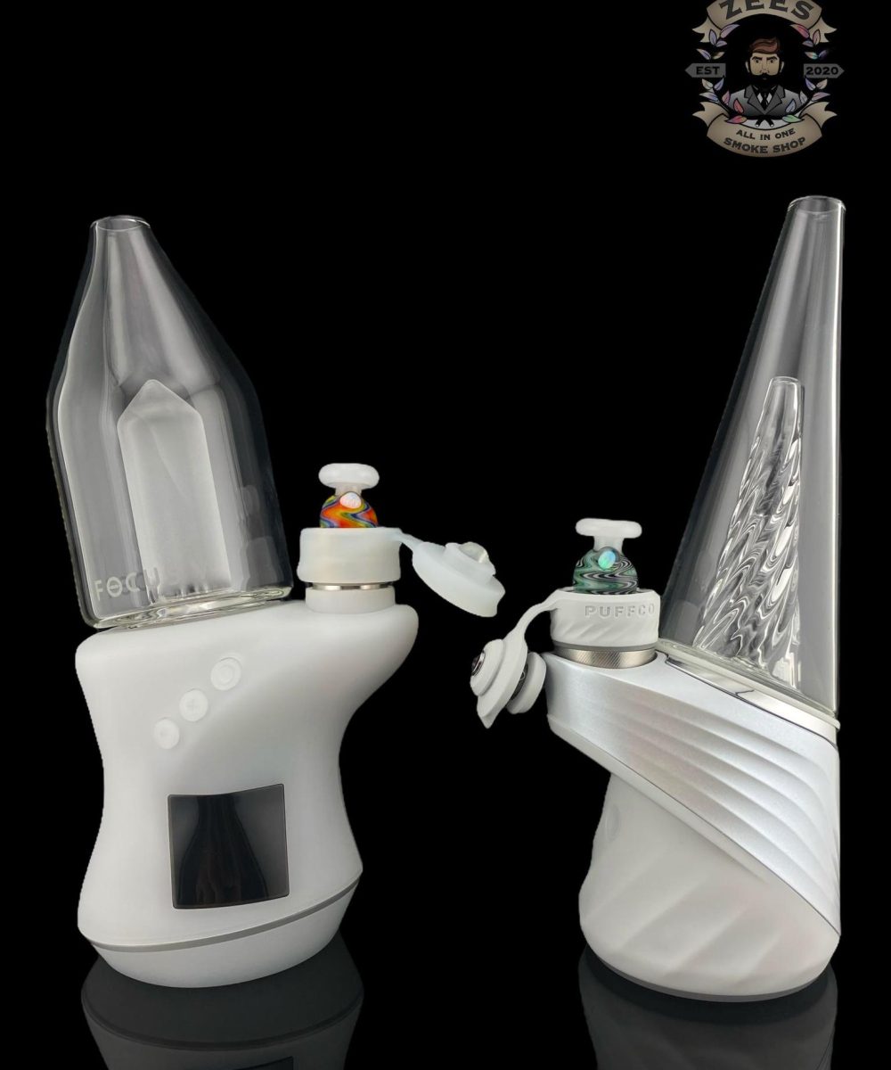 Alternative view of BHORO GLASS: WIG WAG ENCASED OPAL PUFFCO PEAK PRO/CARTA BUBBLE CAP