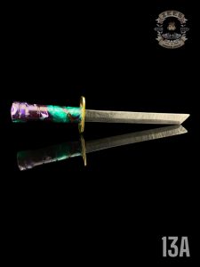 #13A - DEEP PURPLE/GREEN/ORANGE