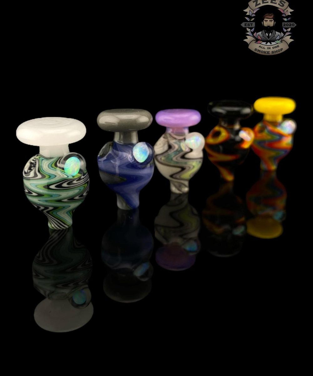 BHORO GLASS: WIG WAG ENCASED OPAL PUFFCO PEAK PRO/CARTA BUBBLE CAP