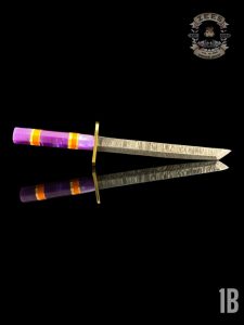 #1B - PURPLE WITH ORANGE LINES