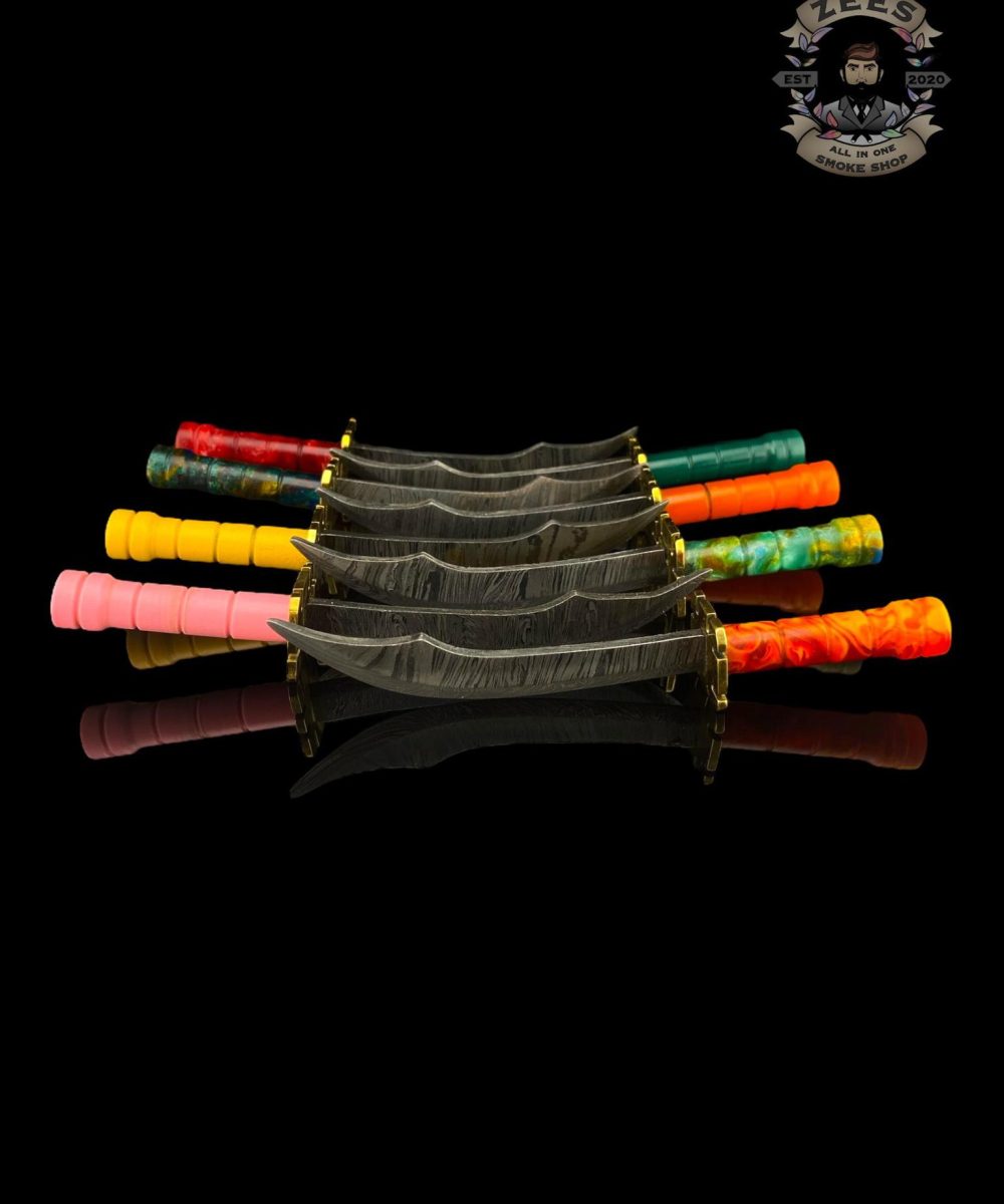 DAMASCUS HK KNIVES: DAMASCUS CURVED LONGSWORD DABBER