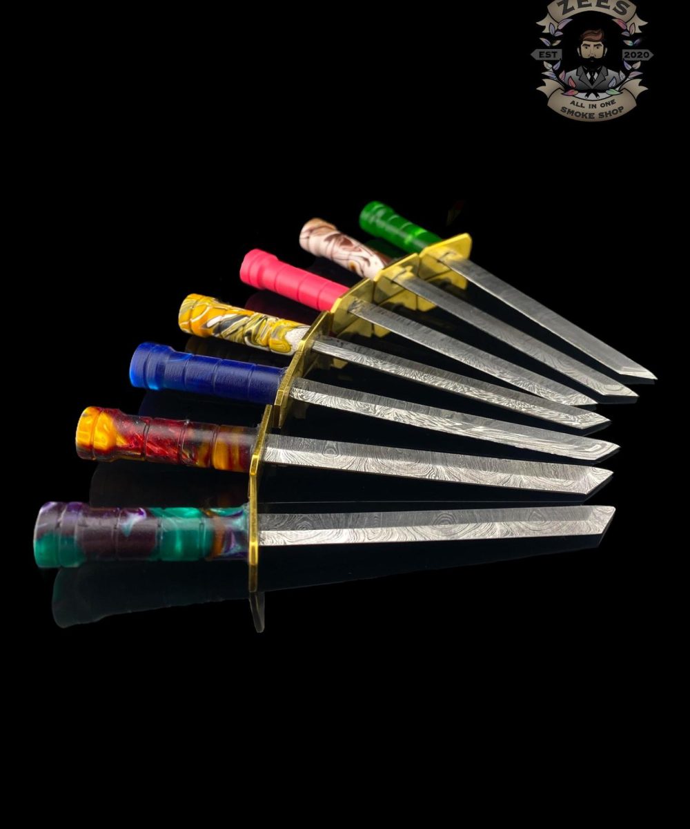 DAMASCUS HK KNIVES: DAMASCUS CHOKUTO SWORD DABBER RESIN MIX