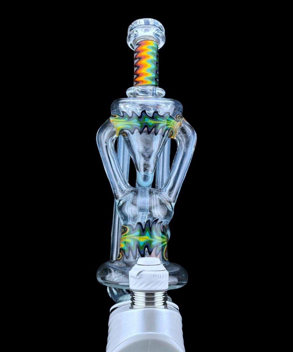Alternative view of LOGI GLASS ART: WIG WAG DUAL PUFFCO PEAK ATTACHMENT