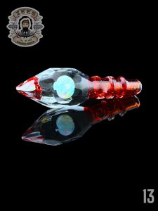 #13 RED POMP CROPAL FACETED H54