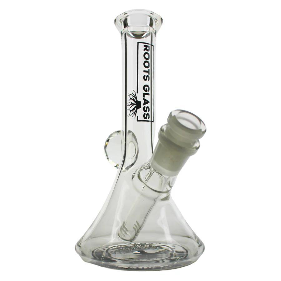 ROOTS GLASS: 7" MINI BEAKER W/ FACETED OPAL