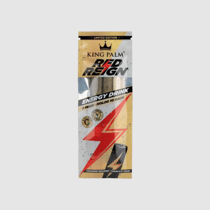 KING PALM: RED REIGN ENERGY DRINK  2PK MINI ROLLS