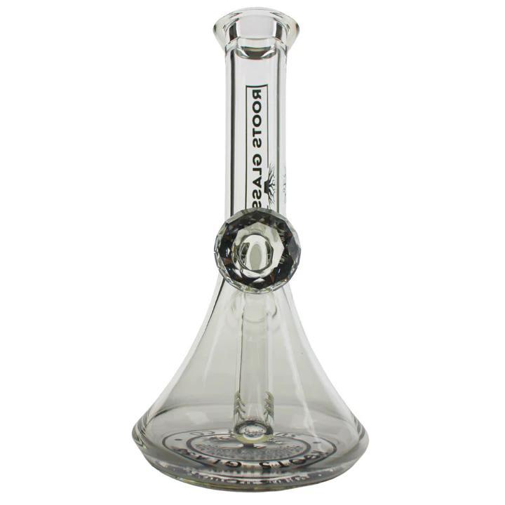 Alternative view of ROOTS GLASS: 7" MINI BEAKER W/ FACETED OPAL