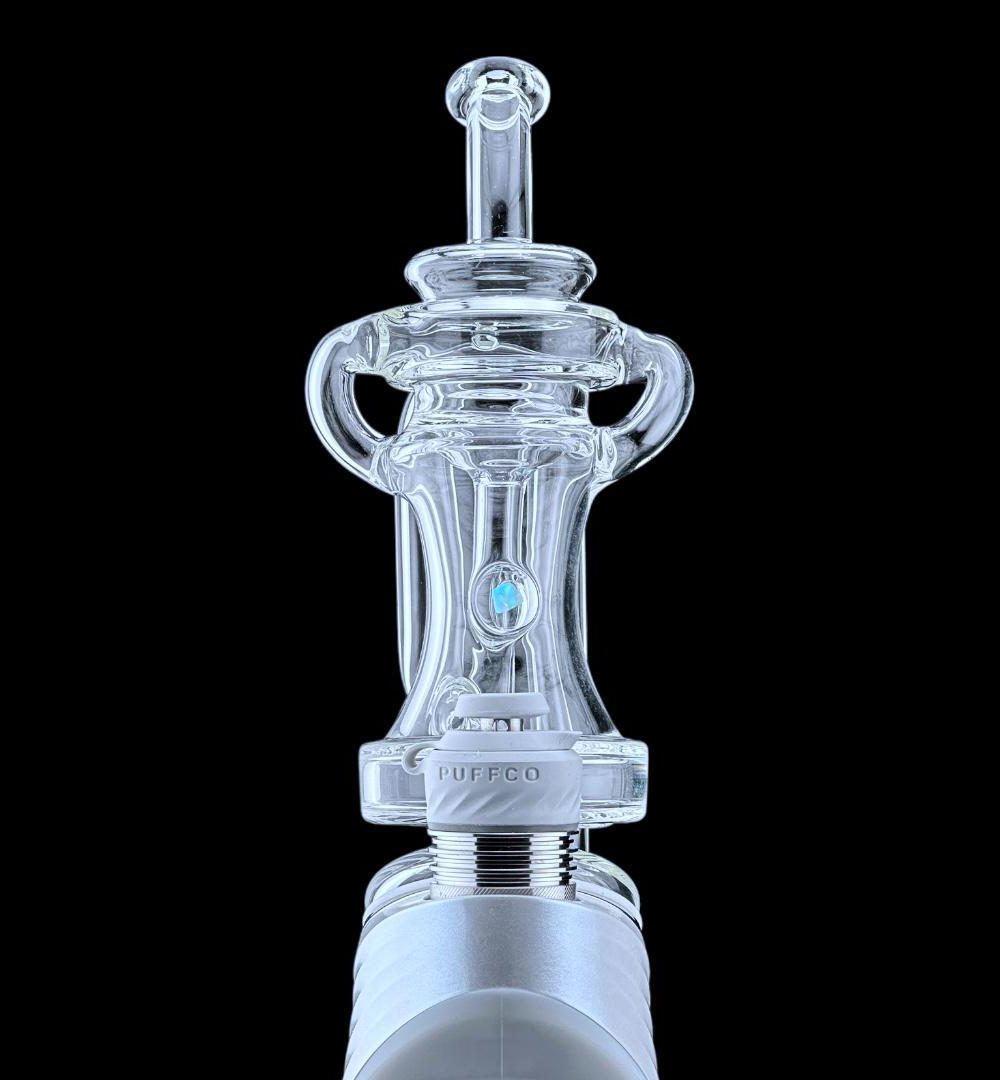 Alternative view of IRIDESCENT GLASS: DUAL KLEIN PUFFCO PEAK ATTACHMENT