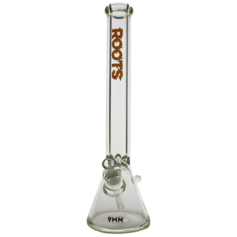 ROOTS GLASS: 18" LE 9MM BEAKER WITH OPAL