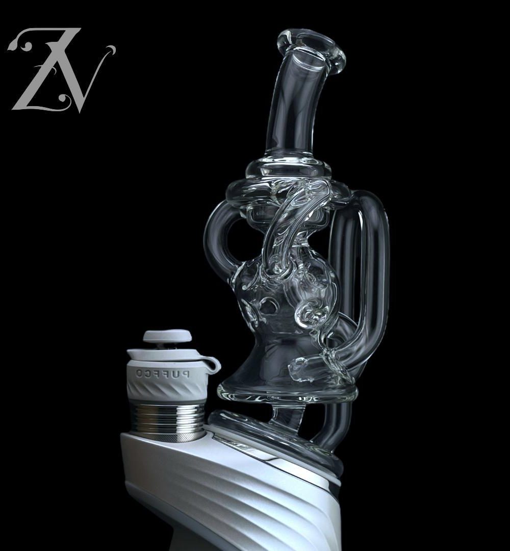 Alternative view of IRIDESCENT GLASS: MINI EXOSPHERE PUFFCO PEAK ATTACHMENT