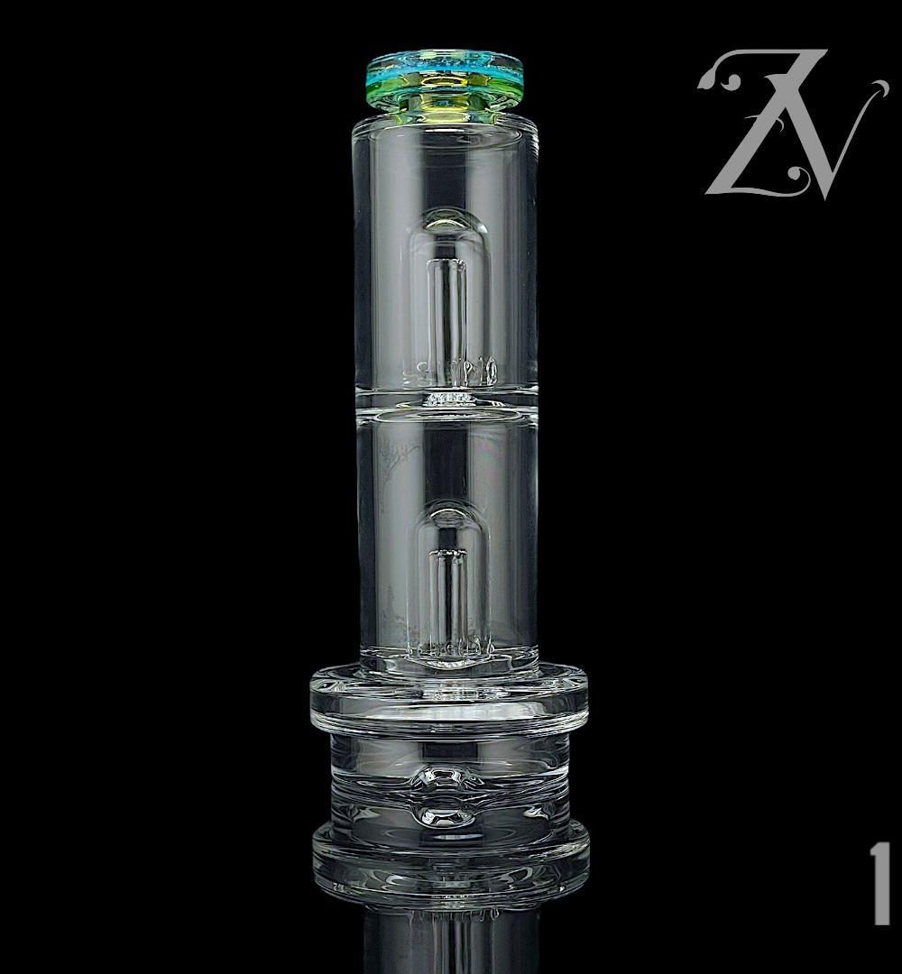 SPIDER GLASS: MINI DOUBLE CROPAL PUFFCO PEAK ATTACHMENT