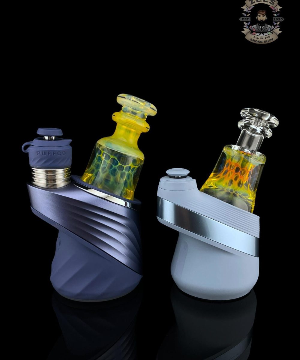 Alternative view of CAT FISH GLASS: FUMED DRY TOP PUFFCO PEAK ATTACHMENT