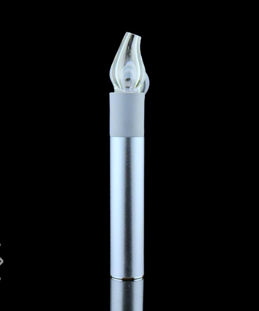 MEADEMADE GLASS: CLEAR FLAME PIVOT MOUTHPIECE