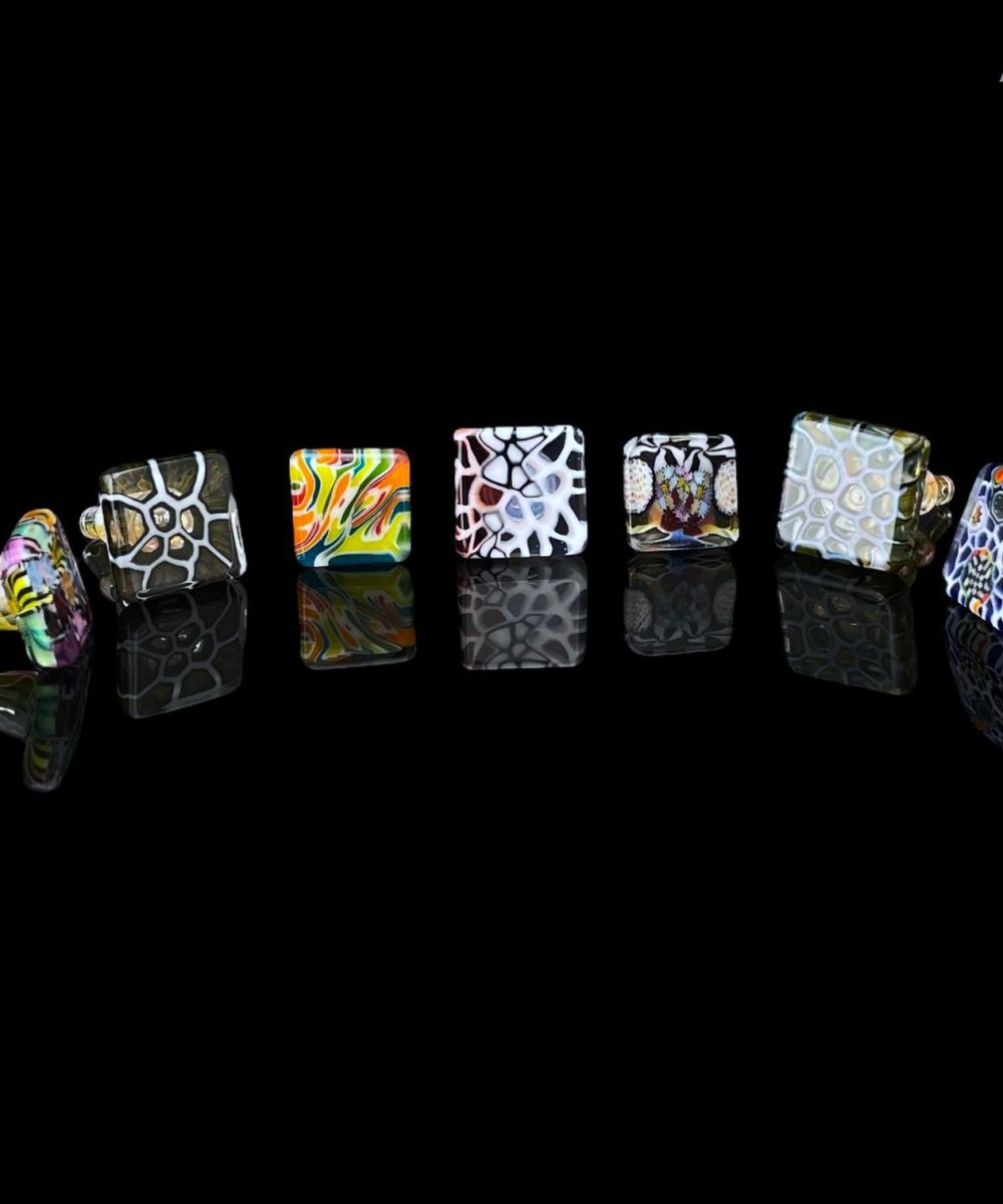 HEFE GLASS: MURRINE TILE CROPAL 3DXL PEAK PRO JOYSTICK CAP