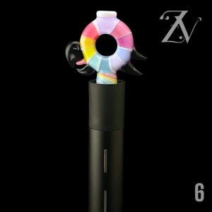 #6 RAINBOW COLOR MIX X JET BLACK