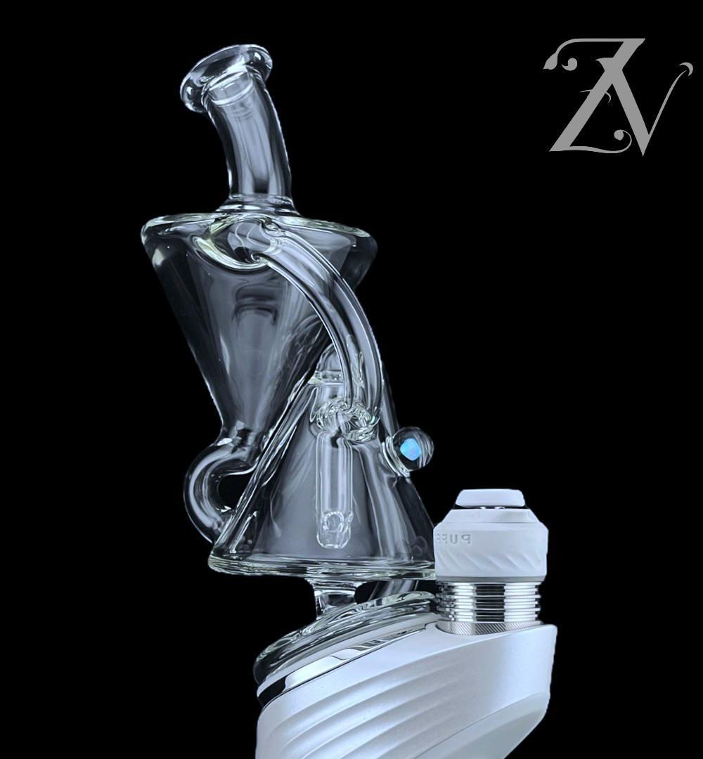Alternative view of IRIDESCENT GLASS: ECO KICKBACK RECYCLER PUFFCO PEAK ATTACHMENT